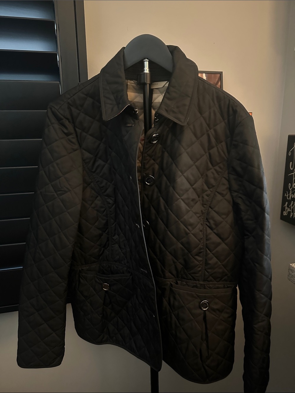 Burberry Brit Quilted Women’s Blazer Jacket - Size 14 - Authentic